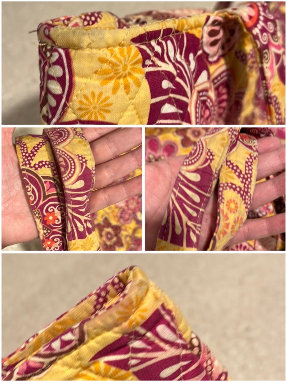 Vera Bradley Bali Gold Pattern Get Carried Away Travel Tote and Card Holder Set - Picture 14 of 16